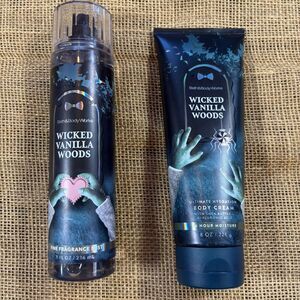 NEW Bath & Body Works Wicked Vanilla Woods Body Cream and Fragrance Mist